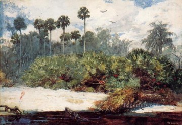 Winslow Homer Painting - In a Florida Jungle Realism painter Winslow Homer